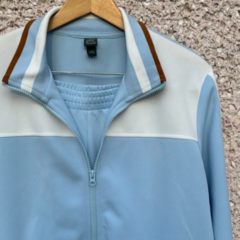 Classic Vintage Look Track Jacket in Baby Blue